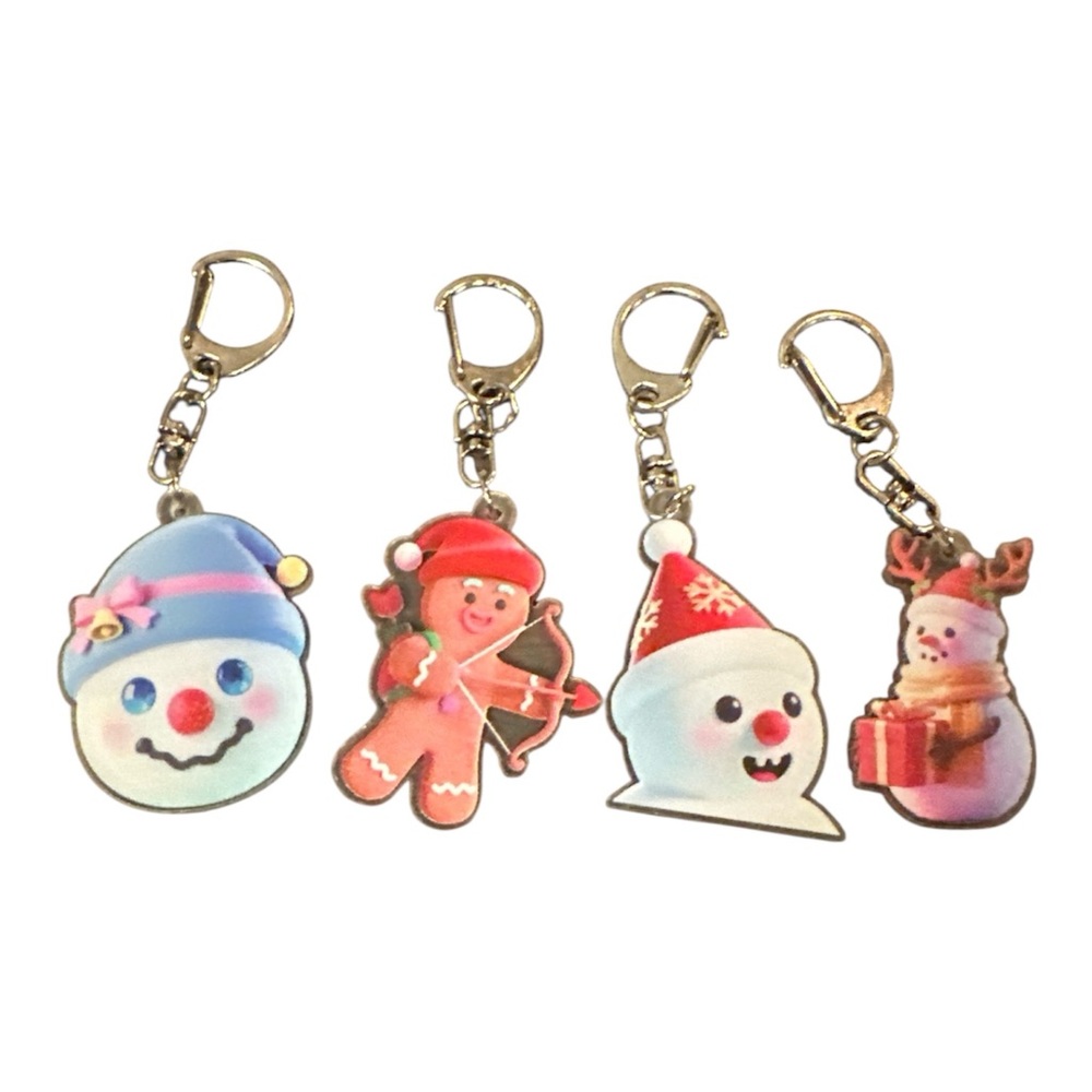 Festive Holiday Keychain Set
